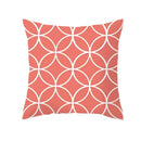 Axyaa Starfish Stripe Print Cushion Cover | Pink Coral Orange Home Decor Pillow Cover