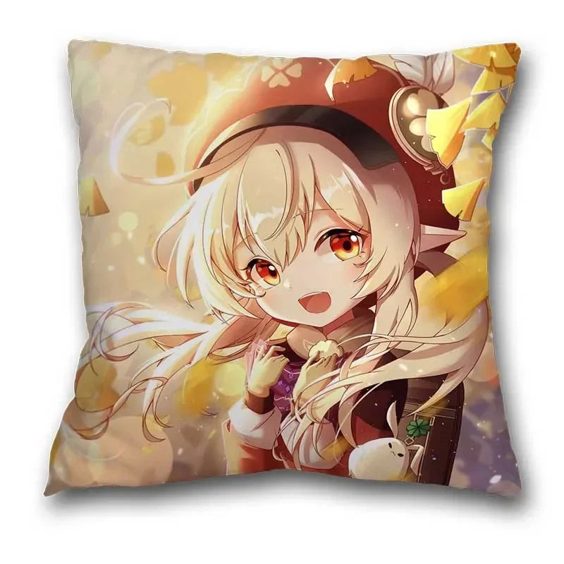 Genshin Impact Axyaa Pillow Cases - Klee Xiao Venti Hutao Anime Printed Pillowcases