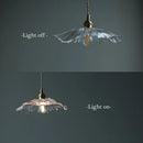 Axyaa Brass Glass Pendant Lights Nordic Japanese Style Chandelier for Restaurant Bedroom