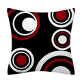 Axyaa Red Geometric Pillowcase Abstract Pachwork Cushion Cover Square Home Decor