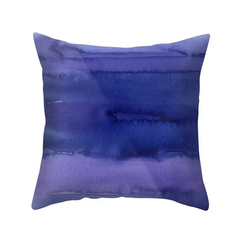 Axyaa Blue Purple Polyester Pillow Case Throw Pillow Cover