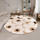 Axyaa Flower Pattern Plush Rug for French Style Bedroom Decor