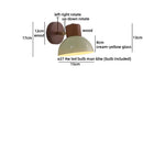 Axyaa LED Wall Light Cream Glass White Ceramic Bedside Lamp