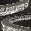 Axyaa Crystal Pendant Chandelier for Modern Luxury Decor, LED, Gold/Silver Finish
