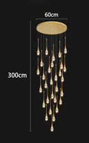 Axyaa Modern Crystal Chandeliers LED Ceiling Lamp for Living Room
