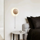 Axyaa Cream Bedside Wall Light with Yellow Cave Stone - Retro Art Decoration
