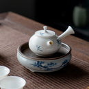 Axyaa Hand-painted Pine Wind Teapot Tray - Ceramic Tea Ceremony Support