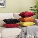 Axyaa Velvet Lumbar Throw Pillow Covers 12x20 Inch - Farmhouse Cushion Cover Cojines