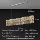 Axyaa Crystal Chandelier - Elegant Light Luxury Style for Living Room, Hall, Restaurant