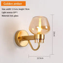 Axyaa Retro Glass Wall Lamp: Nordic Simple & Exquisite Decor for Restaurant, Bedroom