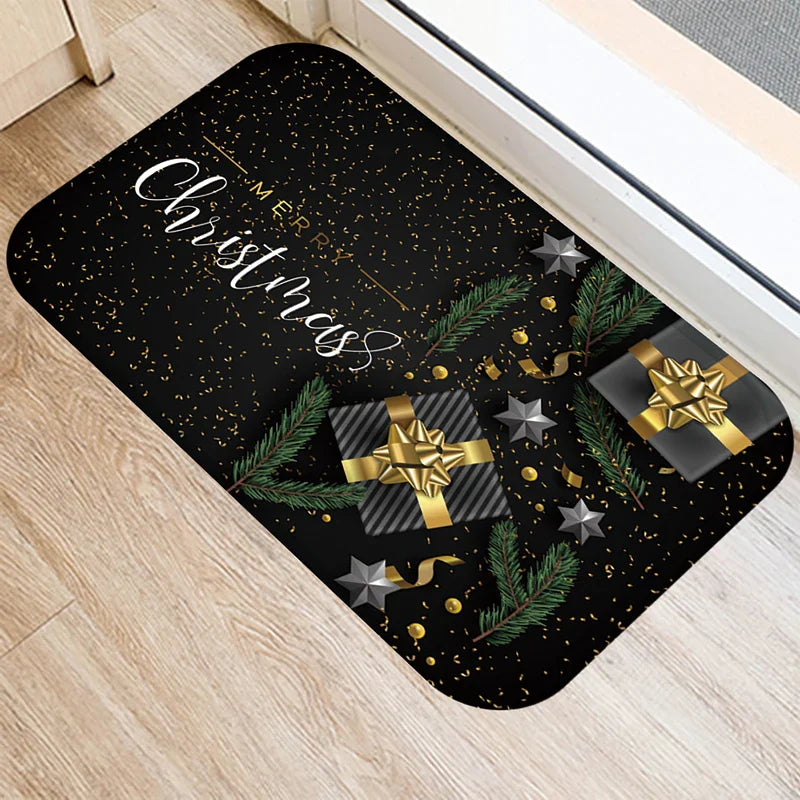 Axyaa Christmas Home Decoration Door Mat - Anti-Slip Floor Carpet