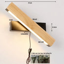 Axyaa Wood Wall Sconce Pull Chain Switch Nordic LED Stair Light Fixtures