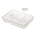 Axyaa 4/6-Grid Fresh-Keeping Box with Lid: Reusable Fridge Food Storage Container