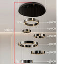 Axyaa Crystal Chandelier Stair Pendant Lamp Living Room Pendant Lights