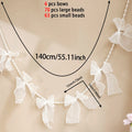 Axyaa White Organza and Pearl Garland: Elegant Wedding and Home Decor Banner