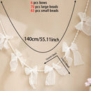 Axyaa White Organza and Pearl Garland: Elegant Wedding and Home Decor Banner