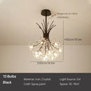 Axyaa Crystal LED Chandelier: Modern Luxury Pendant Lamp for Home Decor