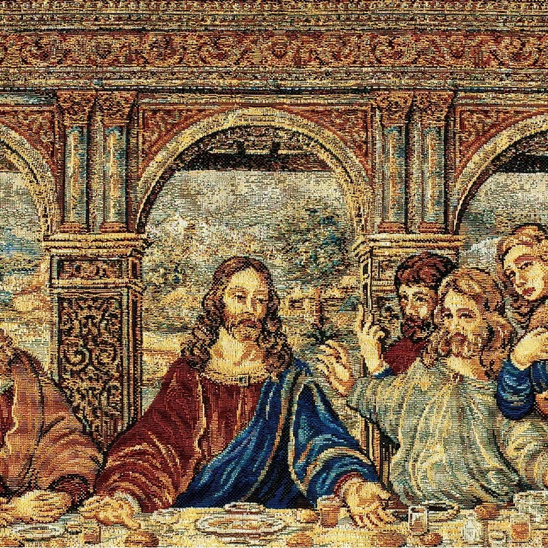 Axyaa Last Supper Jesus Tapestry - Christmas Living Room Wall Decoration