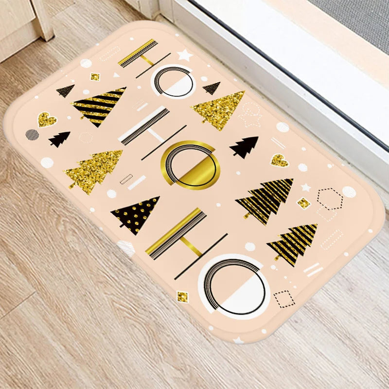 Axyaa Christmas Home Decoration Entry Mat, Non-Slip New Year Gift