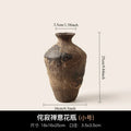 Axyaa Coarse Pottery Vase: New Chinese Wabi Sabi Style Rustic Decor for Home & Living Room