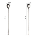 Axyaa 30CM Long-handled Stainless Steel Coffee Ice Cream Tea Stirring Spoon