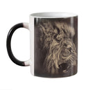 Axyaa Lion Ceramic Color Changing Coffee Mug, Funny Novelty Gift, Magic Tea Cup