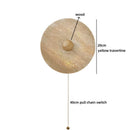 Axyaa Wooden LED Wall Lamp with Yellow Travertine Design