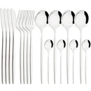 Axyaa White Gold 16-Piece Stainless Steel Cutlery Set