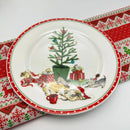 Axyaa Christmas Ceramic Cartoon Relief Plate - 8-inch Circular Decorative Tableware