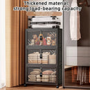 Axyaa Foldable Multi-Layer Storage Box with Double Doors: Organize Drinks, Snacks, Toys, and Daily Items