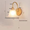 Axyaa Nordic Glass LED Wall Light Sconce with Pull Chain Switch