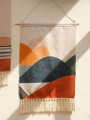 Axyaa Bohemian Fringed Vertical Tapestry Wall Hanging - Aesthetic Home Decor