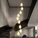 Axyaa Nordic Ceramic Petal LED Chandelier & Ceiling Light - Adjustable Height