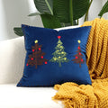 Axyaa Embroidered Snowflakes Christmas Cushion Cover