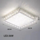 Axyaa LED Crystal Ceiling Lamp Modern Square Dimmable Dining Room Fixture