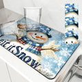 Axyaa Christmas Angel Kitchen Drying Mat Anti-slip Absorbent Draining Pad