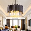 Axyaa Luxury Black Crystal Chandelier for Living & Dining Room décor