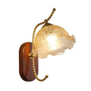 Axyaa Nordic Glass Flower Wall Lamp - Simple Retro Style for Living Room and Bedroom