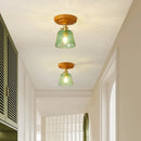Axyaa Brass Glass LED Ceiling Light Modern Luminaria De Teto