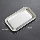 Axyaa Stainless Steel Shallow Storage Tray - Multipurpose Kitchen Utensil for Food and Baking