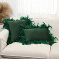 Axyaa Velvet Faux Feather Cushion Cover Soft Home Decor Pillow Cover Living Room