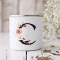 Enamel Creative Coffee Cups Vintage Design by Axyaa