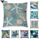 Axyaa Sea Animal Linen Pillow Case 45*45cm Home Decoration