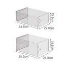 Axyaa Thickened Foldable Shoe Box, Stackable Dustproof Organizer for Living Room Storage