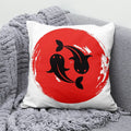 Axyaa Lucky Cat Mount Fuji Art Cushion Cover - Japanese Style Throw Pillow