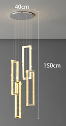 Axyaa LED Crystal Chandelier Ceiling Lamp for Elegant Indoor Lighting