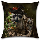 Axyaa Happy Halloween Dog Cat Linen Pillow Covers Cushion Cover Home Decor Pillowcase
