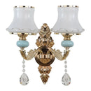 Axyaa Crystal Glass Wall Lamp | European Style Bedroom Club Bedside Aisle Light