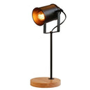 Axyaa Nordic Modern Black Iron Table Lamp with Gold Lampshade E27 Socket