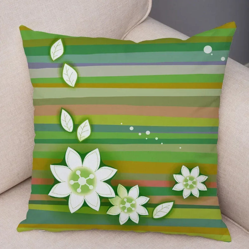 Axyaa Geometric Flower Print Pillowcase Collection